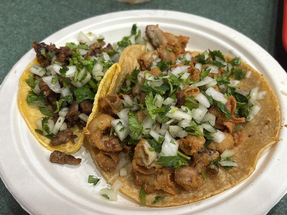 Mexican plates served in a casual strip-mall setting.
