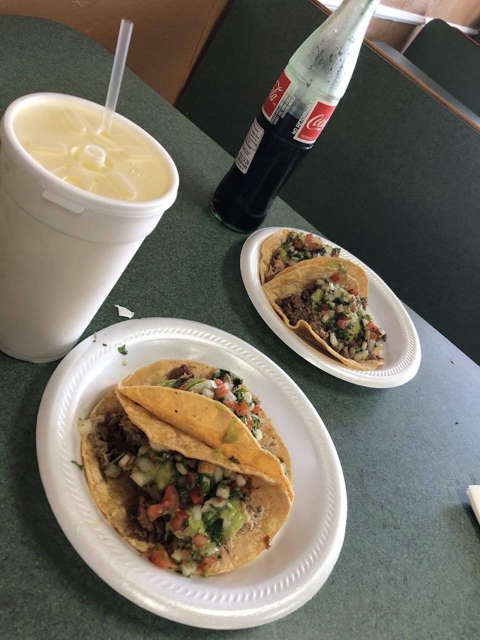 Mexican menu with tacos, tostadas, and taquitos.