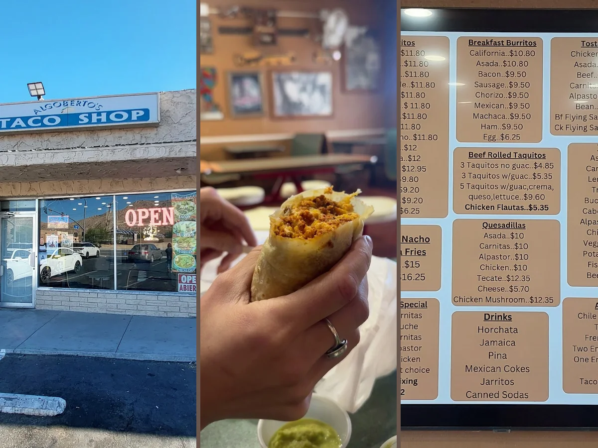 Mexican plates served in a casual strip-mall setting.