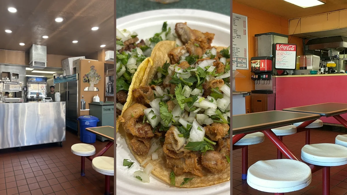 Mexican plates served in a casual strip-mall setting.